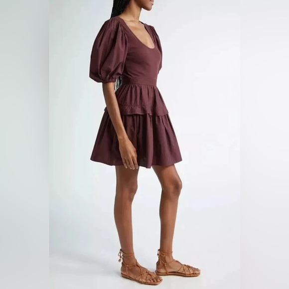NWT Ulla Johnson Tilda Mini Dress in Bordeaux Size XS $390 - Picture 3 of 5